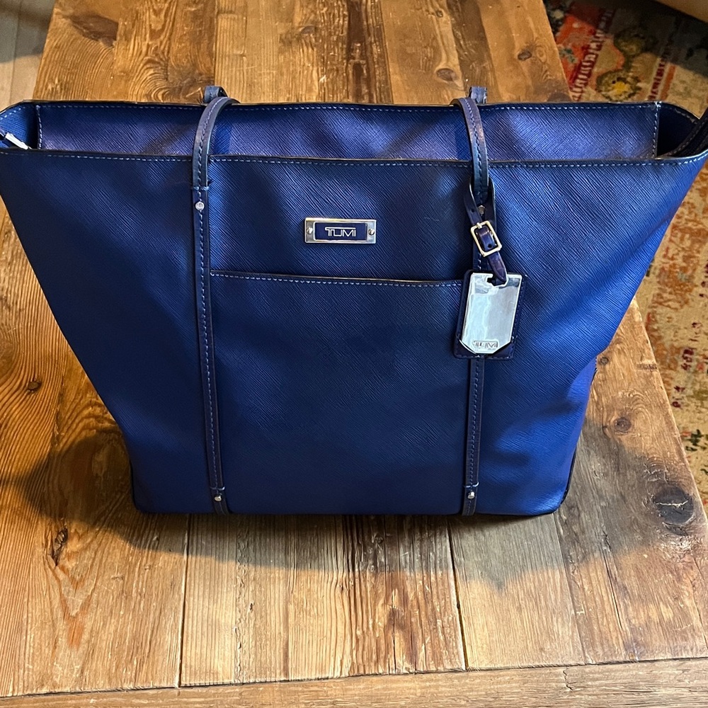 Tumi Villa-Q Royal Blue/ Navy Tote Bag